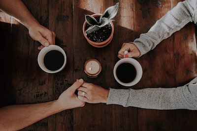 couples drinking coffee